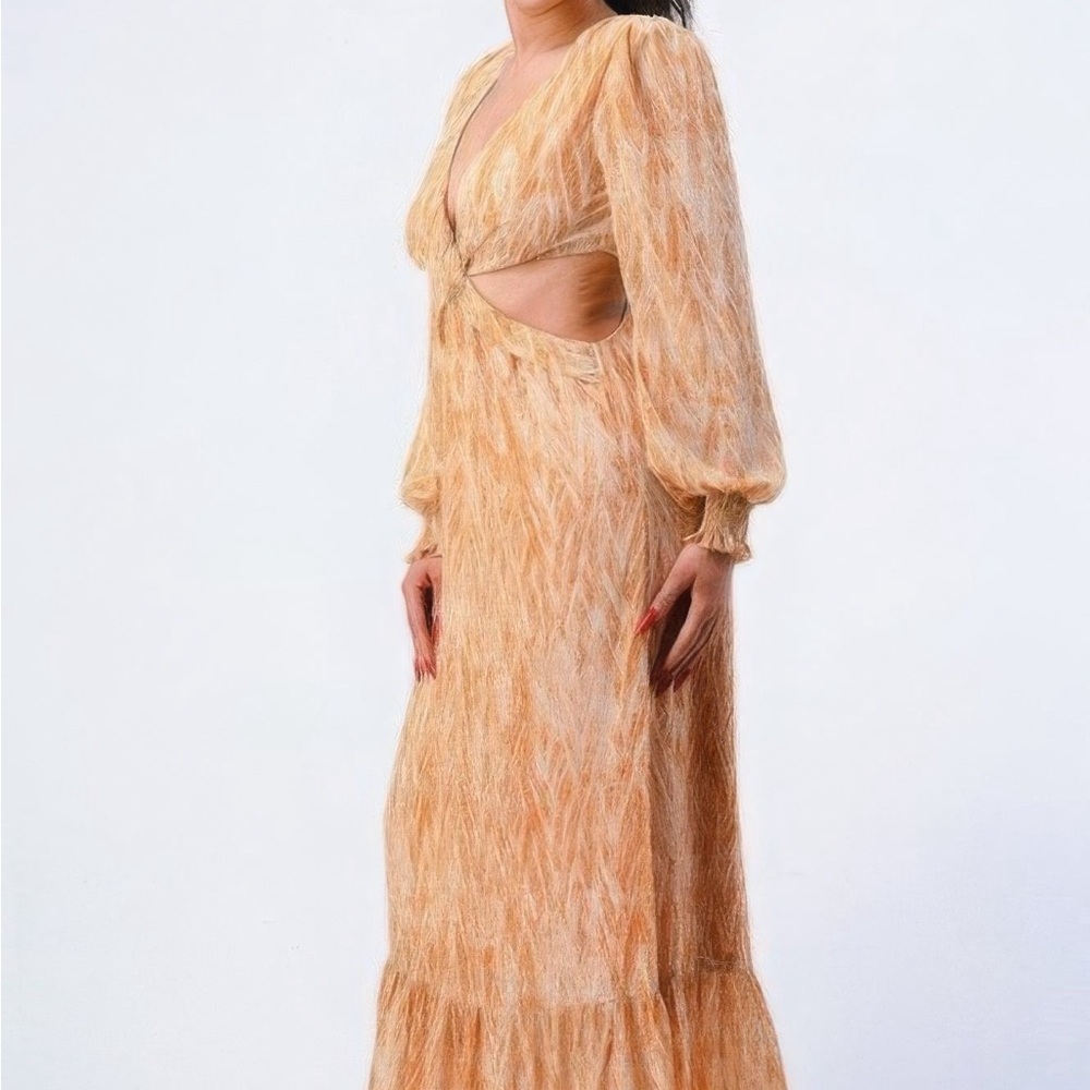 Vici cutout Orange Maxi Dress - Picture 3 of 3